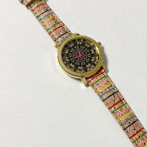 Boho Multi-Colored Watch With Gold Accents